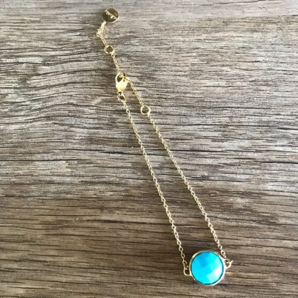 Stella & Dot retired blue beaded adjustable bracelet - Image 2
