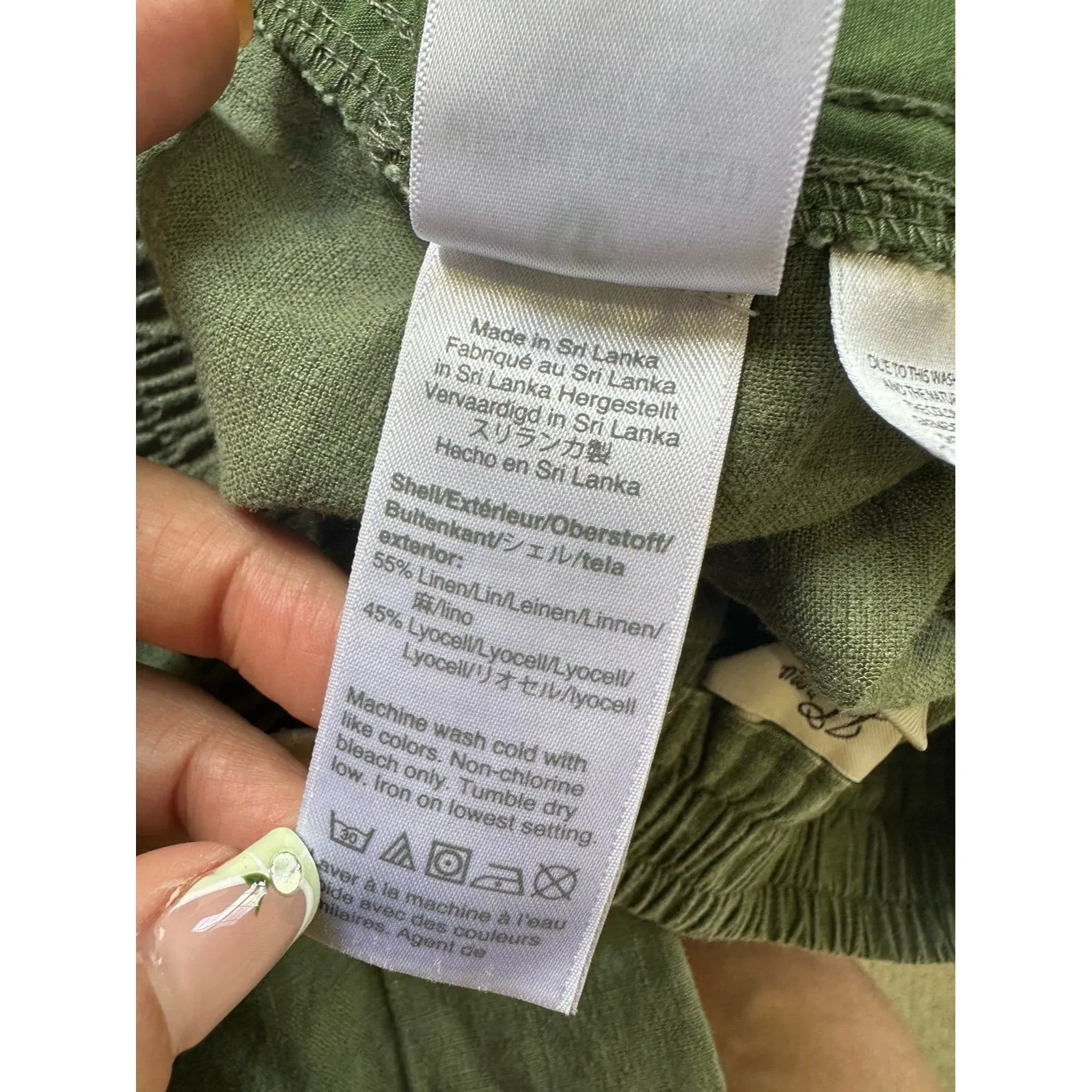 J. Crew Women's Essential Linen Blend Tie Waist Seaside Pull On Crop Pants XS - Image 7