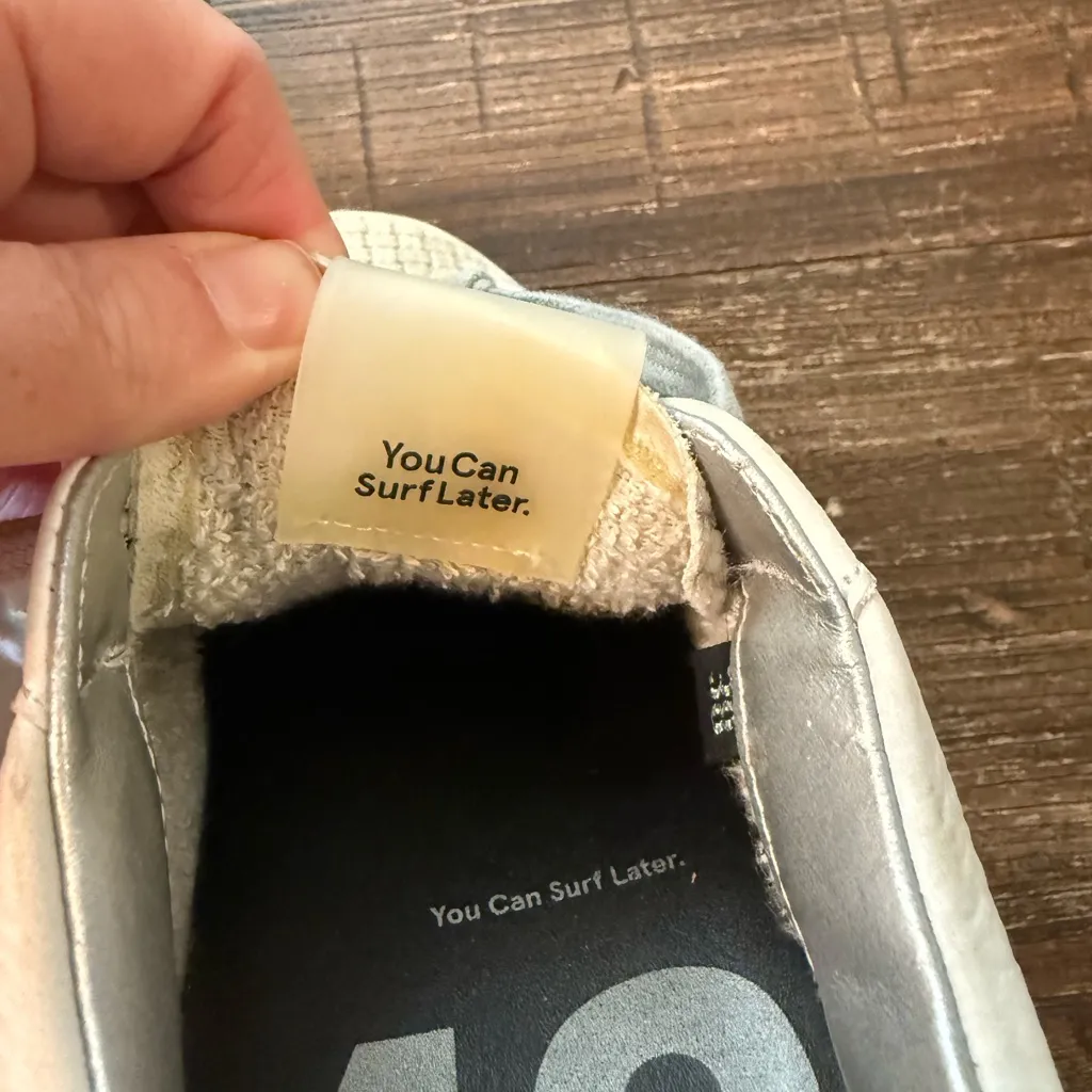 P448 John Kale/Bia White Leather Sneakers Women’s Size 38 US 7 Low Top - Image 9