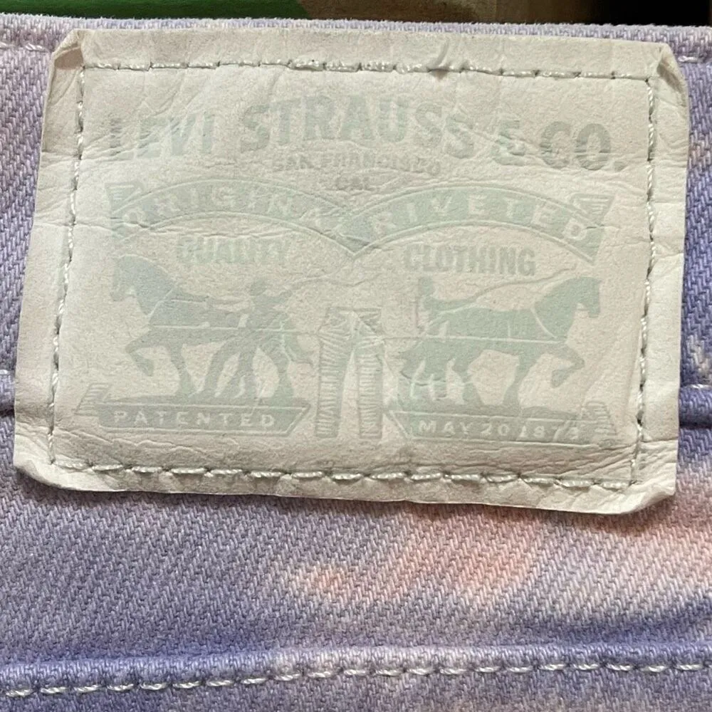 Levi’s 721 high rise skinny ankle size 28 pink purple tie dye. - Image 6