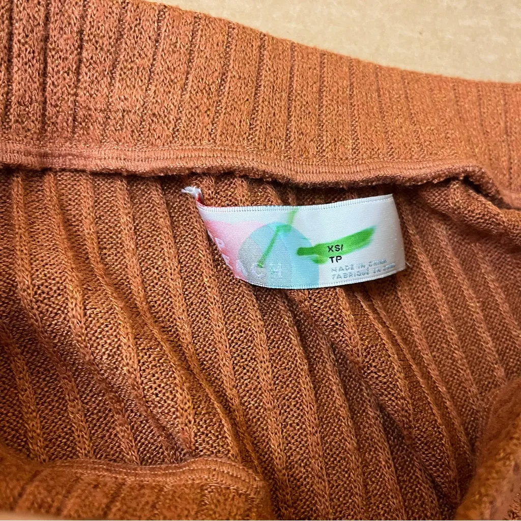 Free People Brown Ribbed Maxi Skirt - Image 7