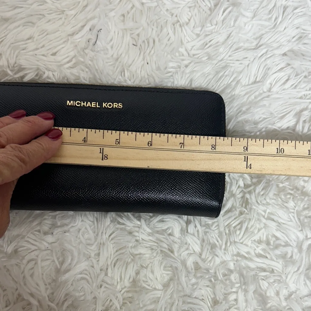 Michael Kors Black Zip-Around Wallet - Image 13