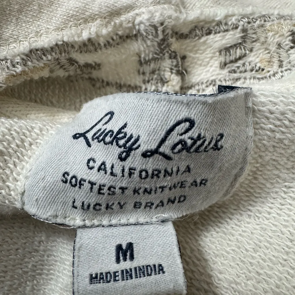 Lucky Brand Cream Patterned Women's Cardigan - Image 5