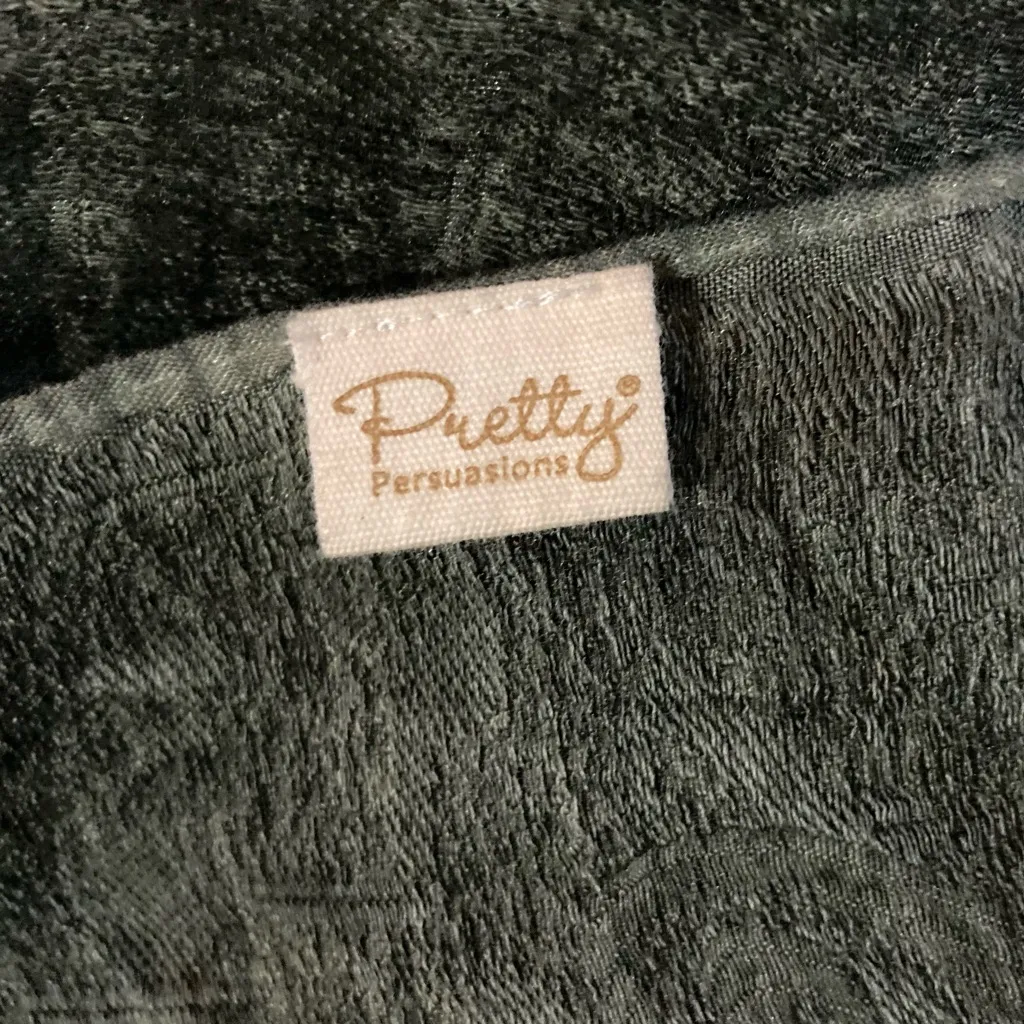 Pretty Persuasions Textured Sheer Dark Gray Shawl Wrap Scarf Black - Image 4