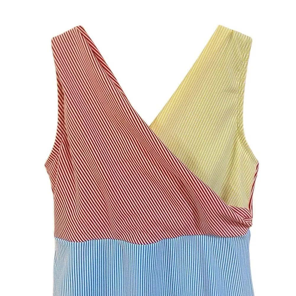 Lands end NWOT bathing suit dress yellow blue red lined size 14 - Image 7