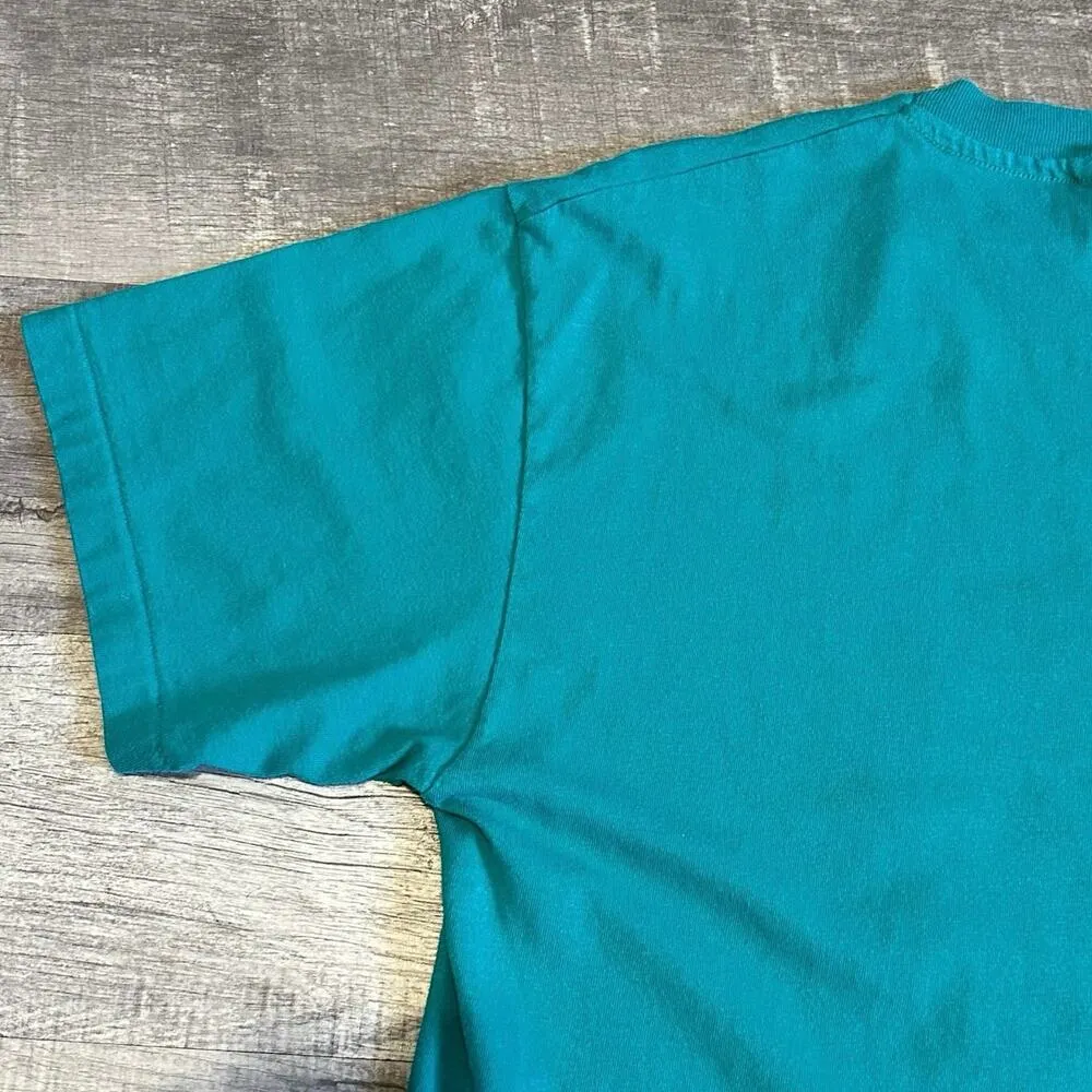 Vintage Grand Canyon Railway Single Stitch T Shirt Large Teal Gold Southwestern - Image 4