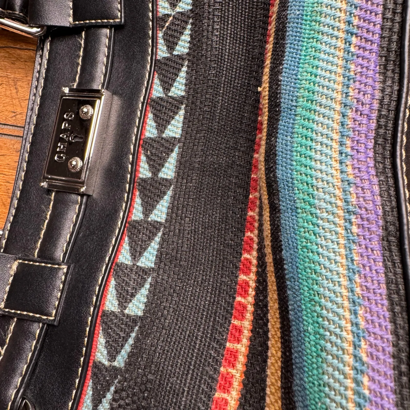 CHAPS multicolored‎ shoulder bag western boho - Image 5