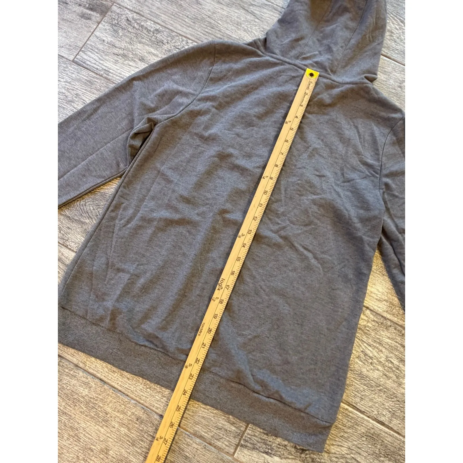 Pajamagram Pajama Set 2 pc Top Bottom Hoodie Sweatshirt LOVED Small Womens PJ Gray - Image 3