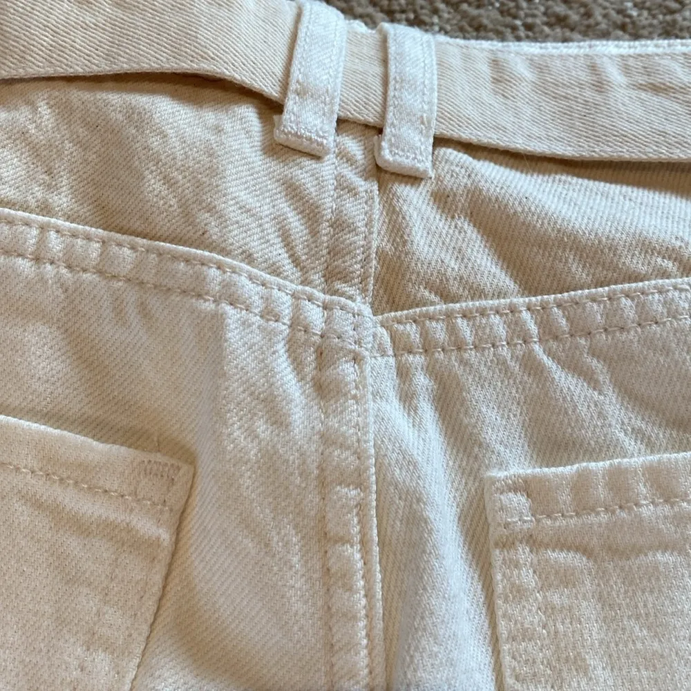 Pull&Bear x Wrangler ATG Utilitarian Wide Leg Urban Outdoors Cream Jeans Sz 4 White - Image 9