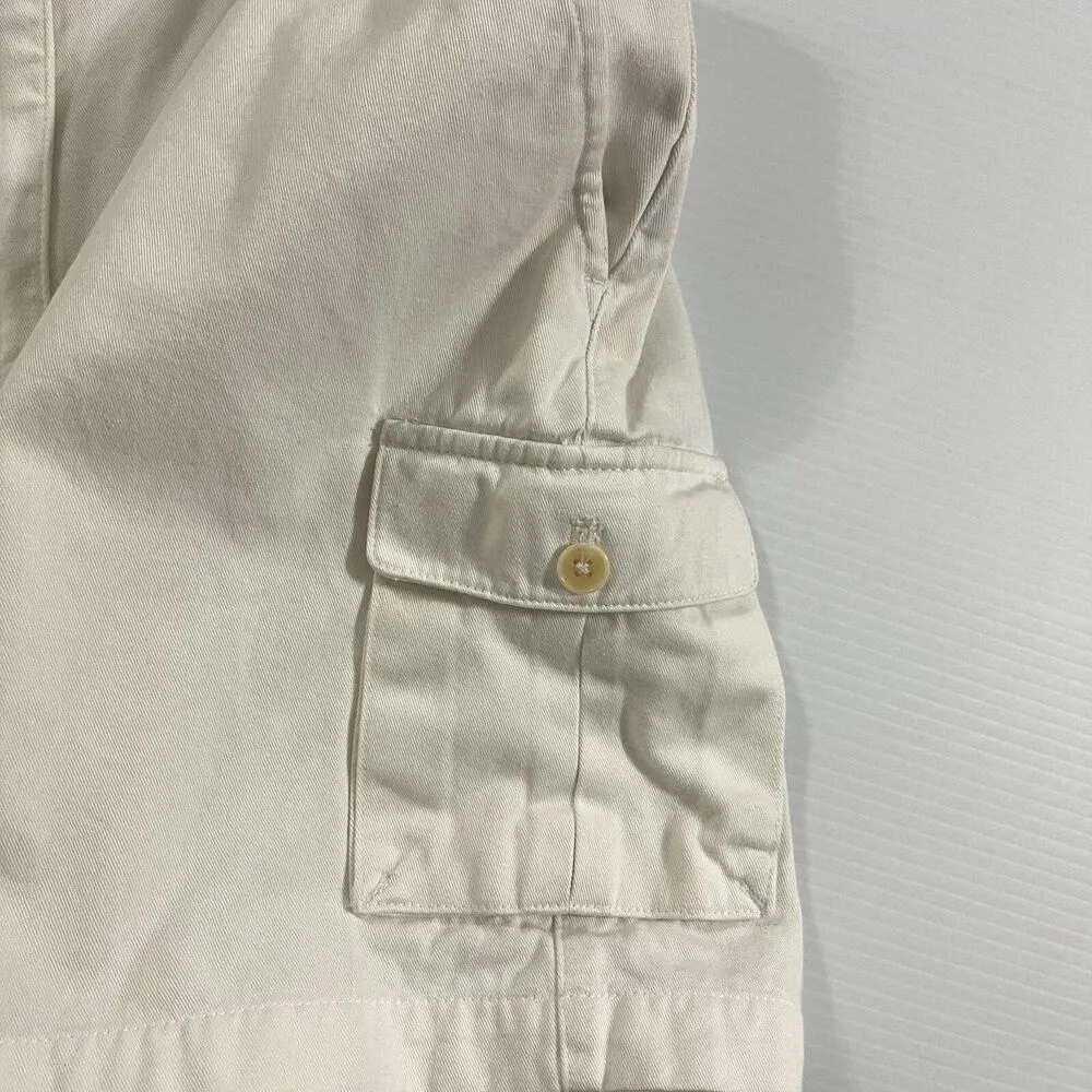 Lauren Ralph Lauren 100% Cotton White Shorts Sz 12 Women's Golf Casual Travel - Image 6