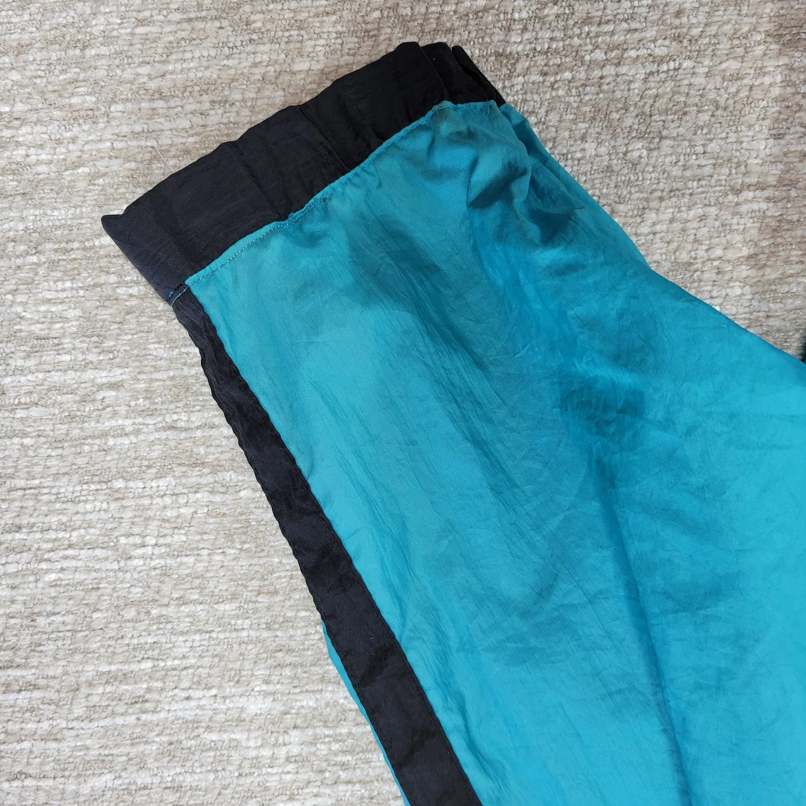 Vtg 80s Gitano Windbreaker Jacket Small Colorblock Nylon Hong Kong Retro Purple - Image 9