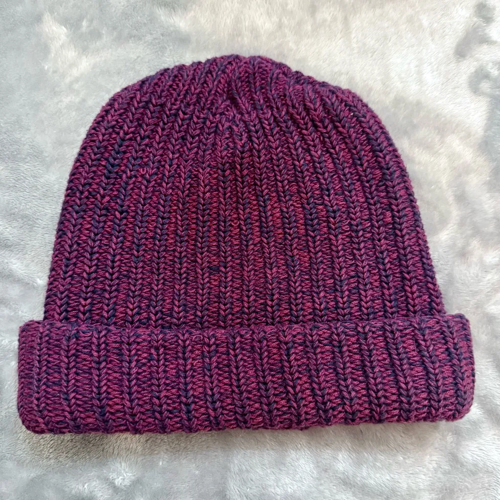 Love Your Melon Burgundy Knit Beanie with Patch - Image 2