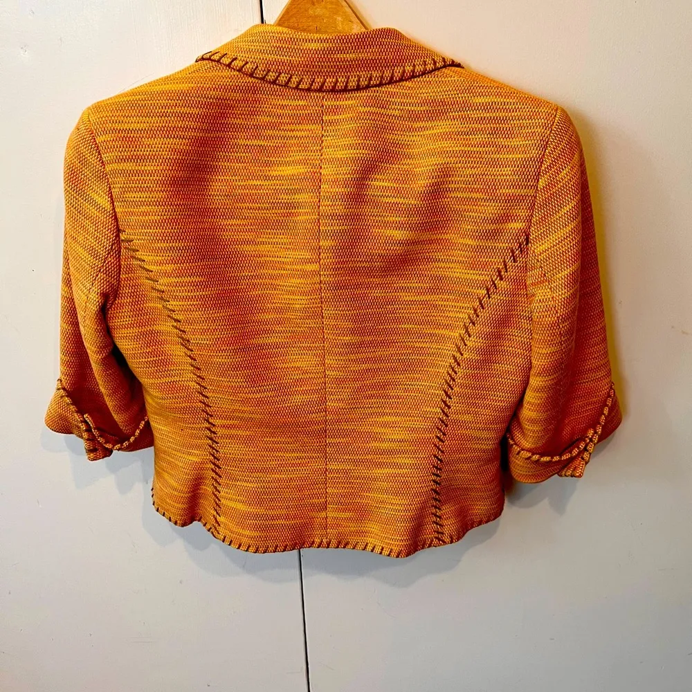 Worth cropped blazer Brown Size 2 - Image 5