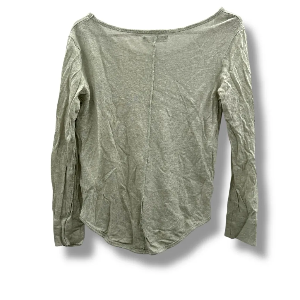 ANINE BING Linen Long Sleeve Top Women’s Size Small Lightweight Scoop Neck - Image 2