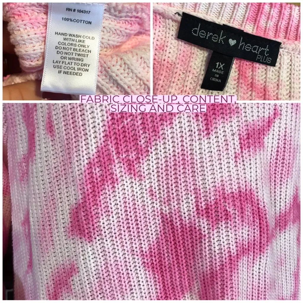 Derek Heart  PINK & WHITE TIE DYE OPEN SLEEVE (1X) - Image 11