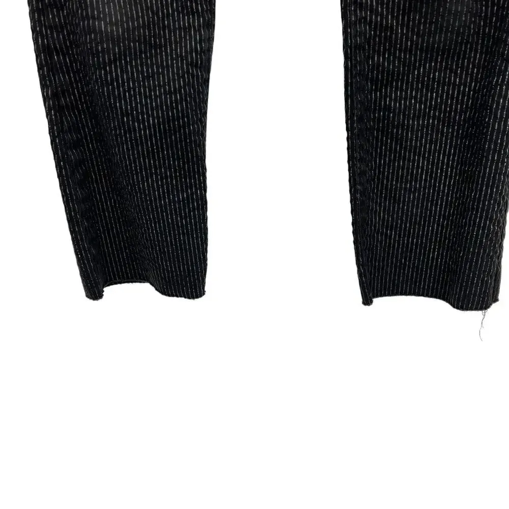 RtA Kiki Striped Kick Flare Textured Black Jeans Pants Size 26 Black - Image 9