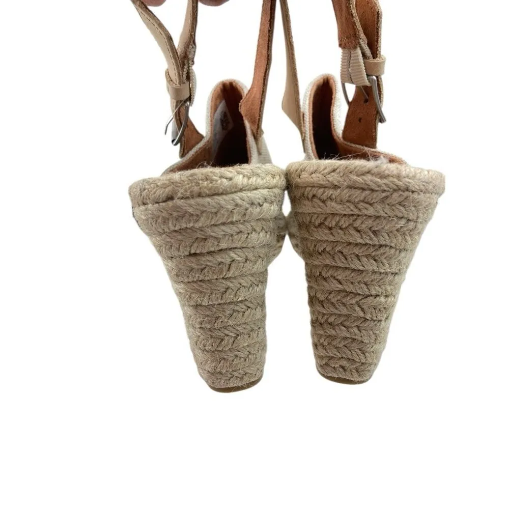 *New TOMS Monica Espadrille Wedge Sandal Womens 5.5 Natural Boho Beach Travel - Image 9