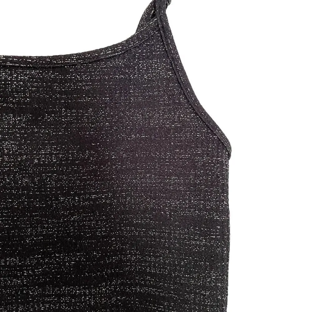 American Eagle metallic sparkly spaghetti strap tank top dance outfit classy - Image 2