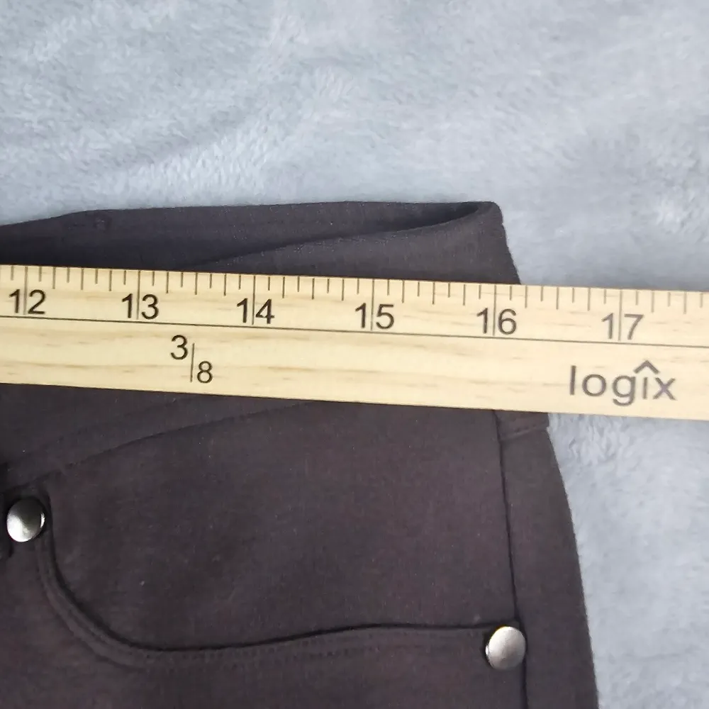 J. Mclaughlin Brown Straight Leg Knit Button Pull On Pants Womens Size 8 - Image 11