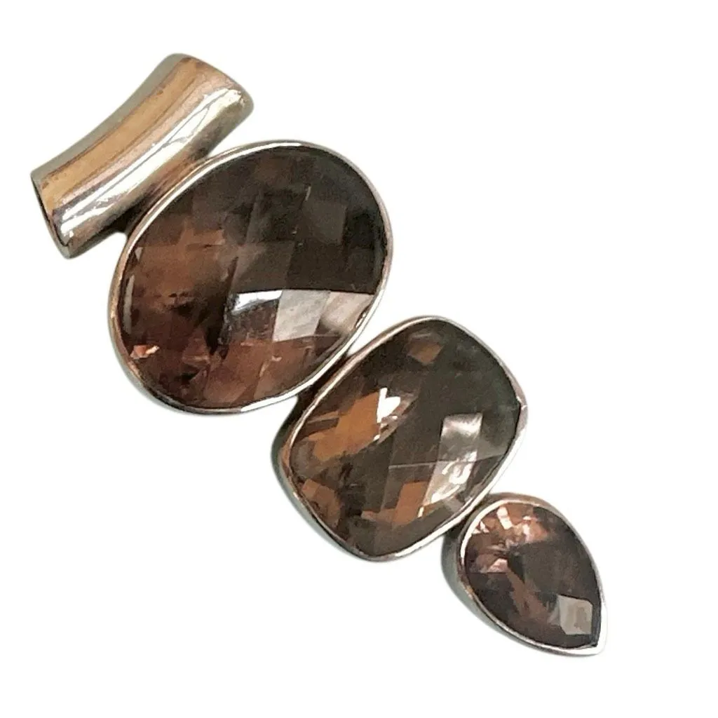 Arya Sterling Silver Smoky Quartz Pendant necklace - Image 12