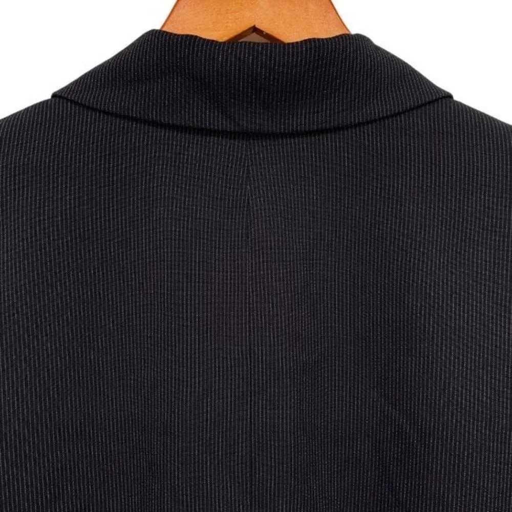 Tahari Arthur S. Levine Women’s Black Fitted Pinstripe Blazer Jacket Size 14 - Image 8