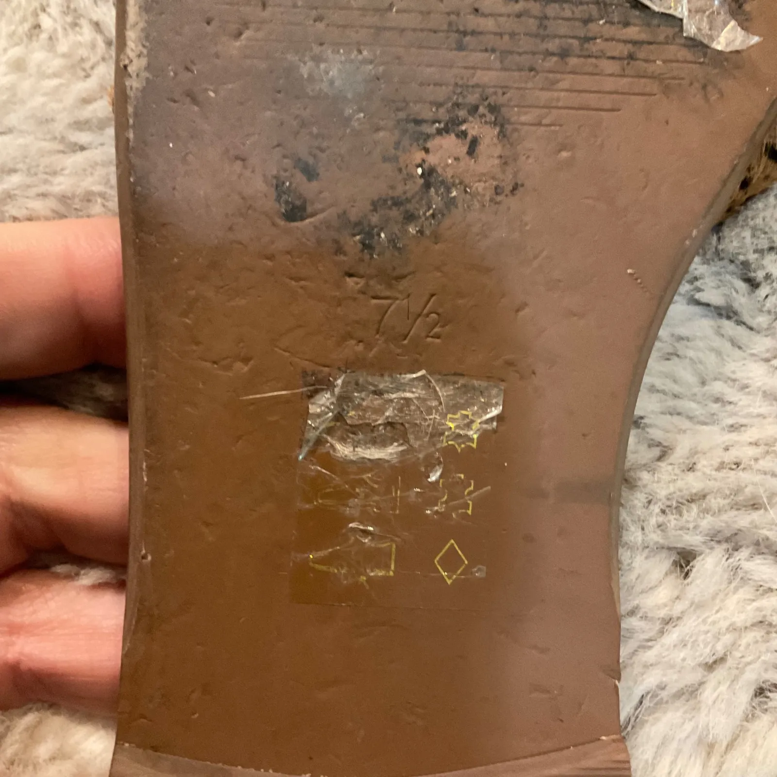 Madewell The Wave Sandals Size 7.5 Spotted Calf Hair Leather Flats Slide Leopard - Image 9