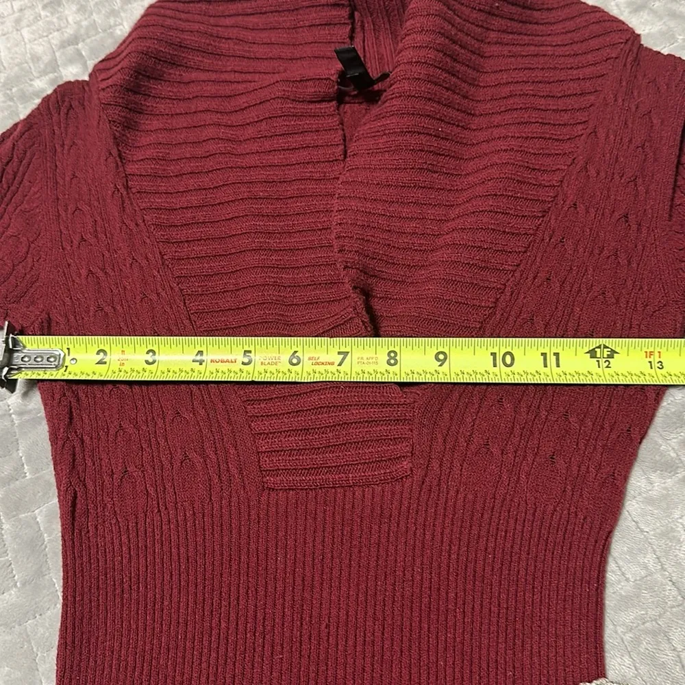 BCBGMaxazria High Neck Knit Sweater Knee
Length Winter Dress - Image 9