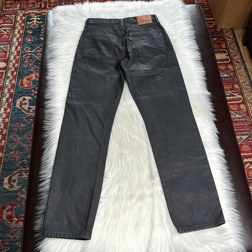 Levi’s Black Wax Coated Jeans - Image 8