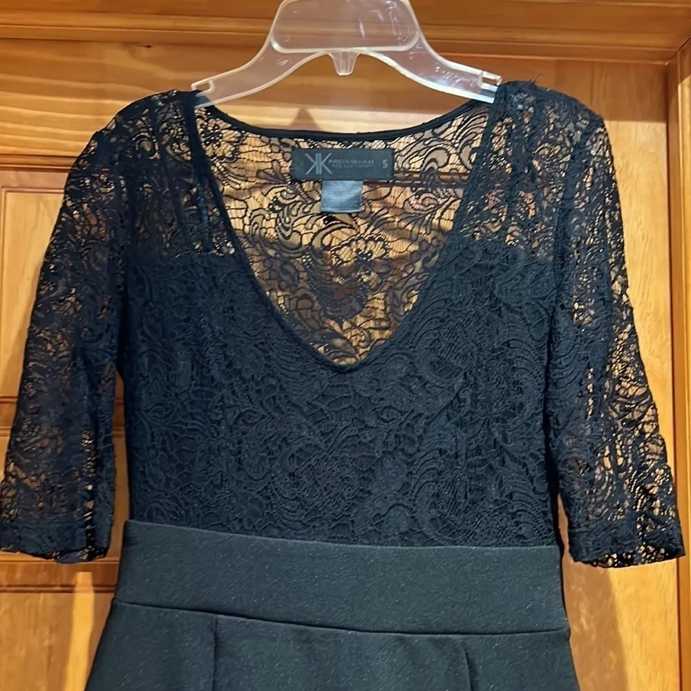 Kardashian Kollection Black Lace Dress - Image 3