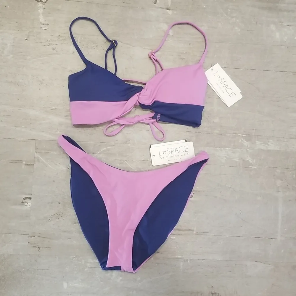 💕L*SPACE💕 Color Block Bikini (Ringo Top + Nancy Lee Bitsy Bottom) Small S NWT - Image 11