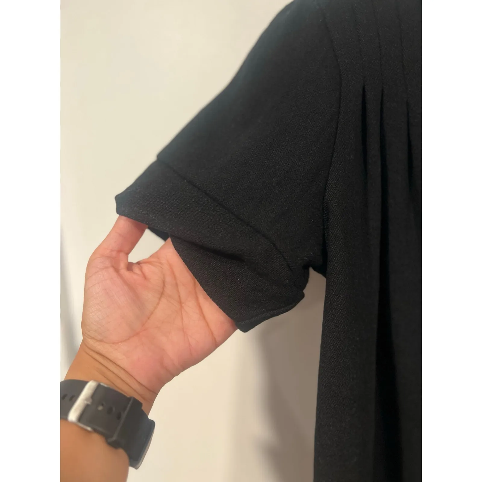 Women’s Cotton Whitchy Goth Grunge Puff Sleeve Shift Dress Medium Black Cotton - Image 5