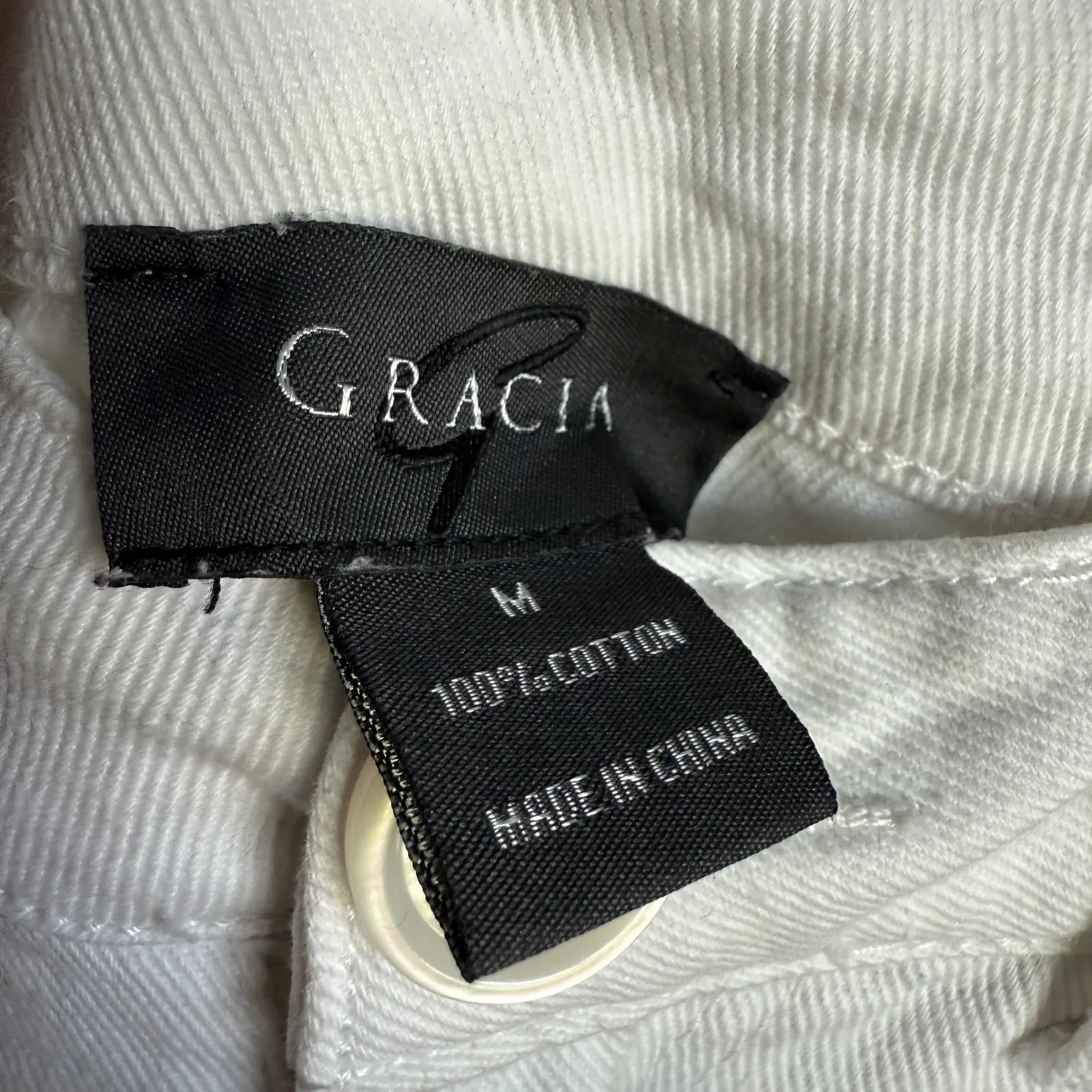 Gracia Womens Beige Wide‎ Leg High Rise Cargo Pants Cotton Utility Trousers - Image 5