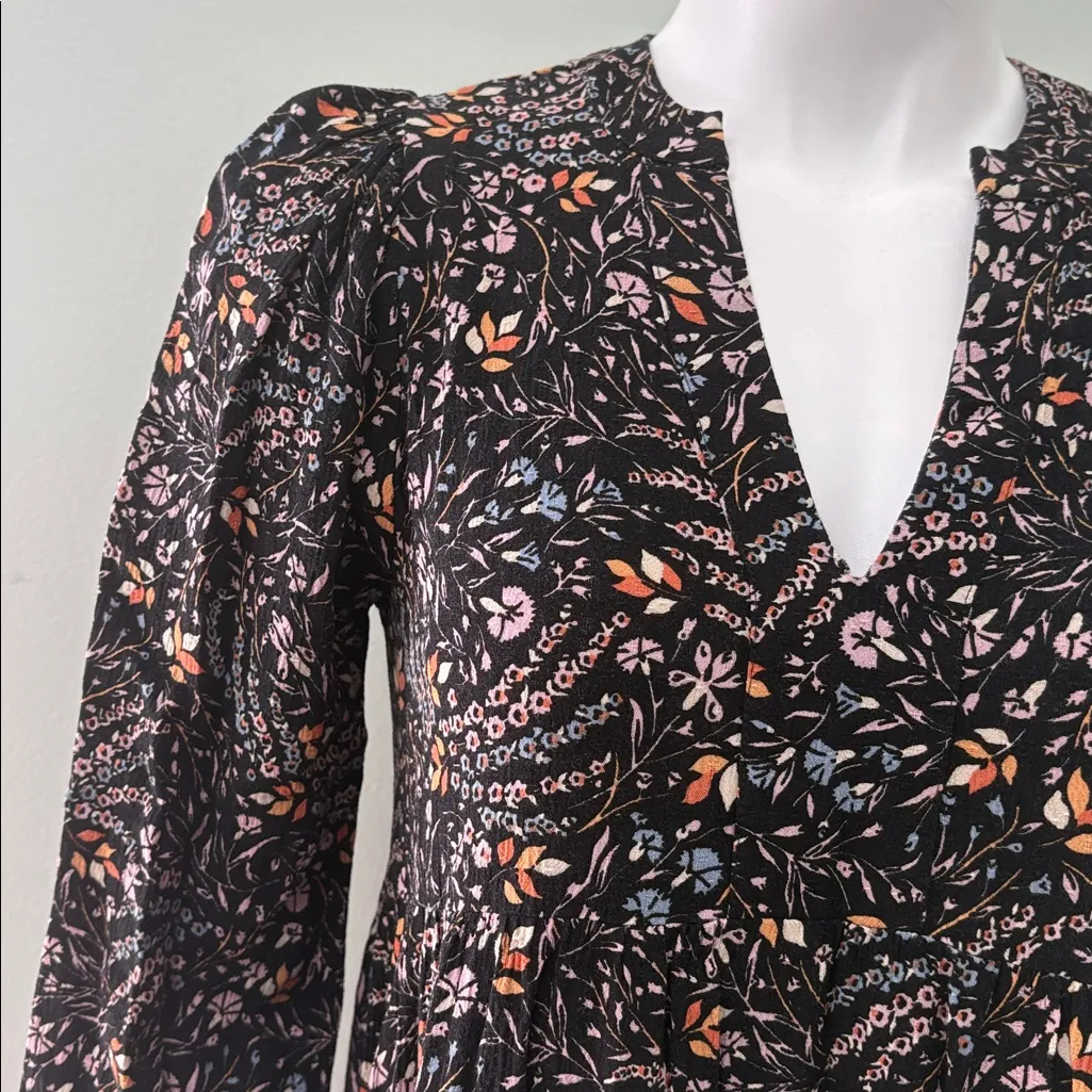 ANTHROPOLOGIE Maeve Amber Long Sleeve Floral Tiered Dress Size XS - Image 8