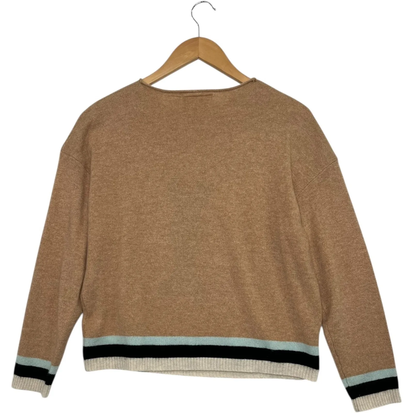 Maeve Anthropologie Sweater Womens Small Brown Cashmere Penguin Boho Soft Whimsy - Image 2