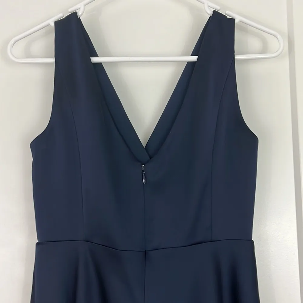 J. Crew Size 2 Navy Blue V-Neck Sleeveless Cocktail Dress - Image 6