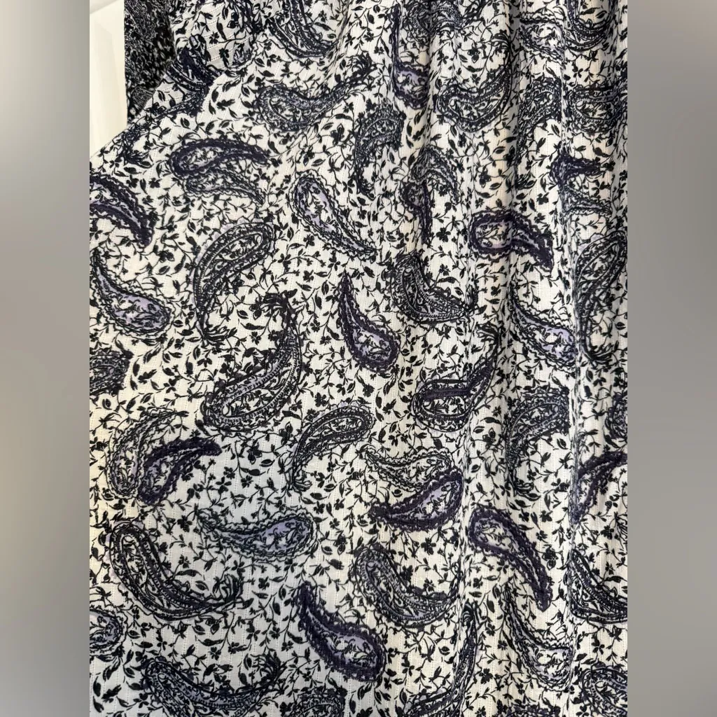 Sam Edelman Paisley Mini Rainey Scoop Neck Longsleeve Dress Size Small - Image 6