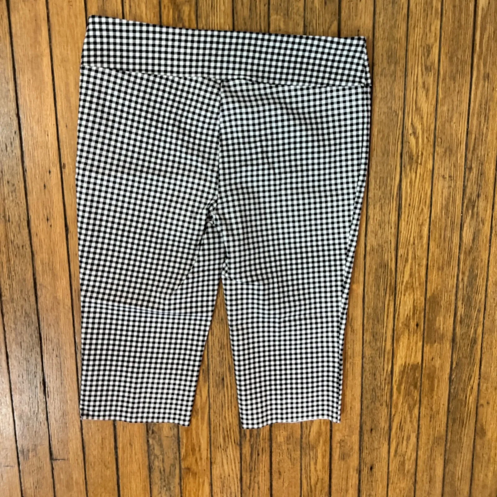 Jules & Leopold Gingham Capri Pants Stretch Cropped Leggings XL - Image 5