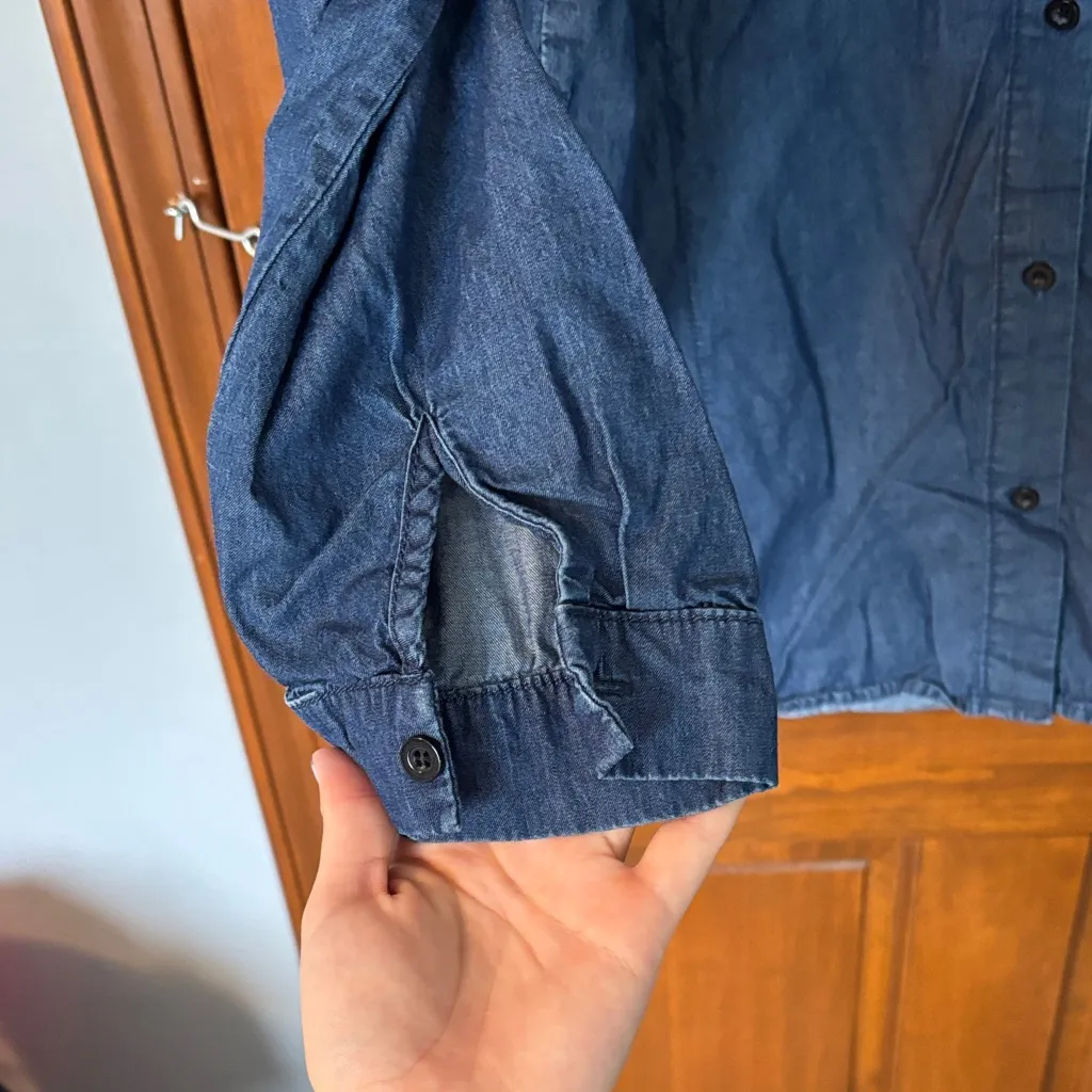 UNIF x UO Blue Denim Shirt Size Medium - Image 3