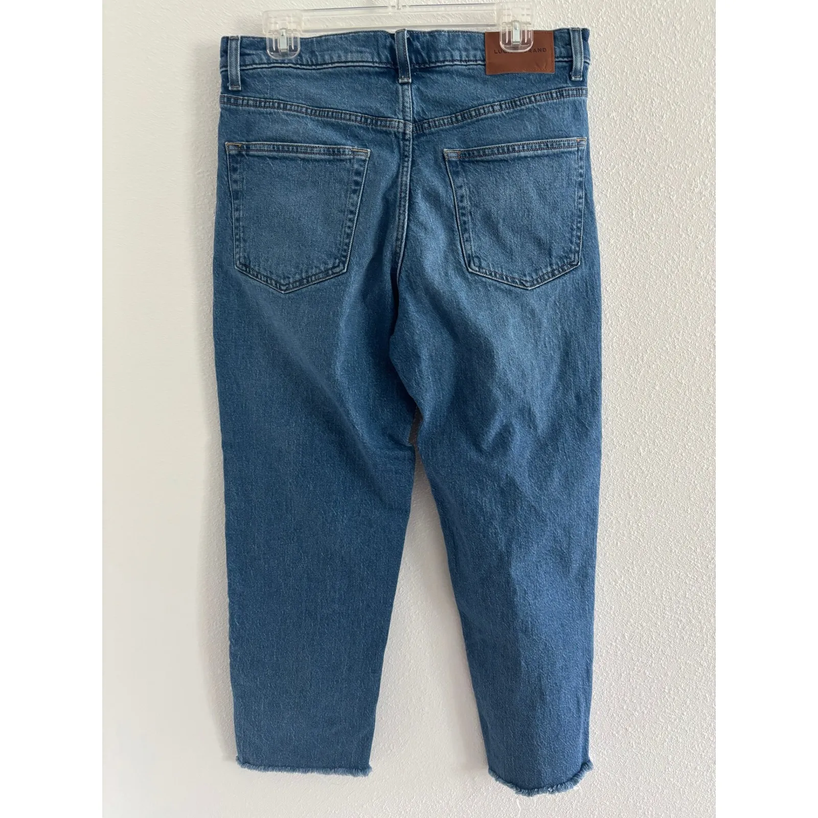 Lucky Brand Jeans Womens 10/30R Dark Wash Denim Raw Hem‎ Classic Preppy - Image 2