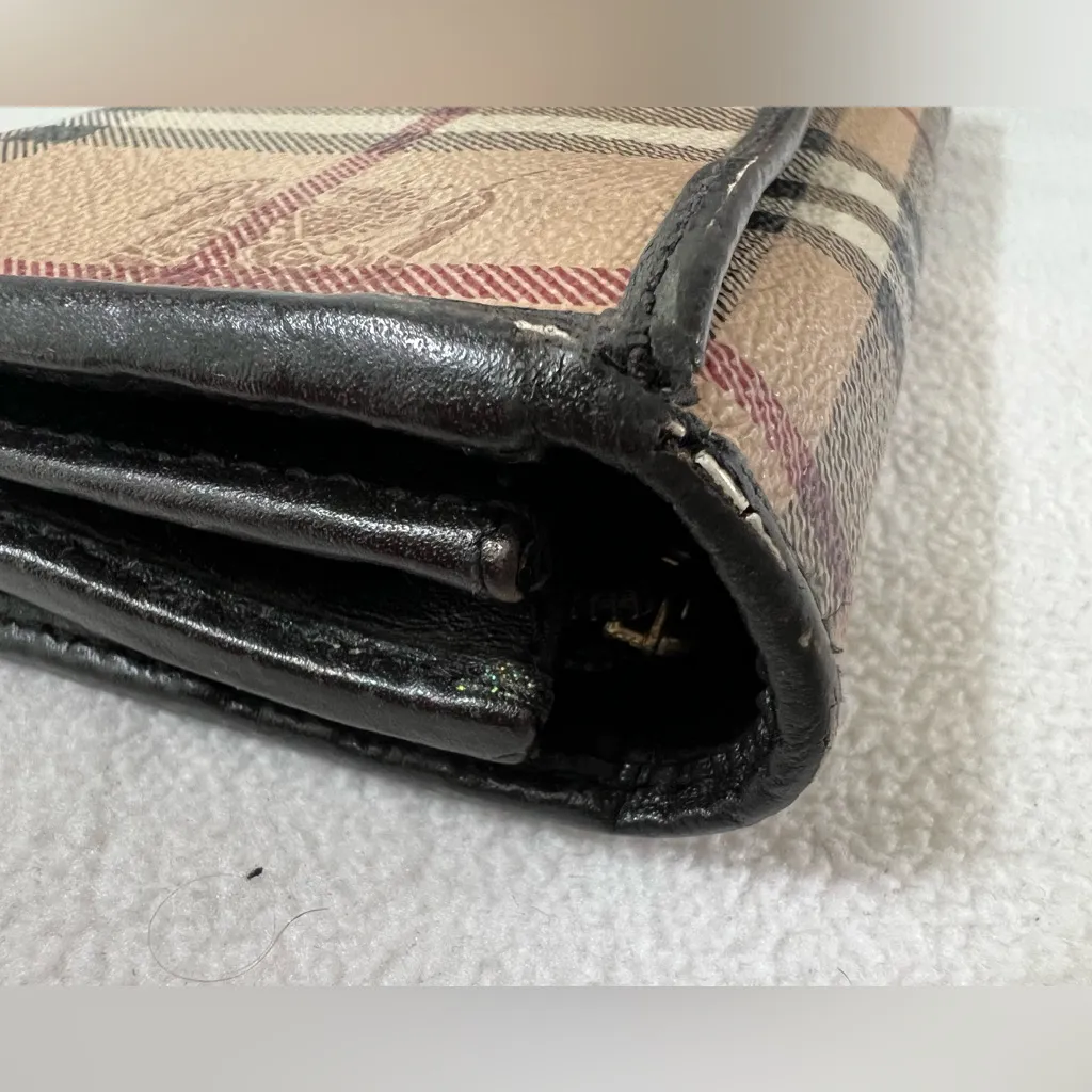 🔥BURBERRY Haymarket House Check Molly Continental Wallet Size 8" x 4" pre-owned - Image 7