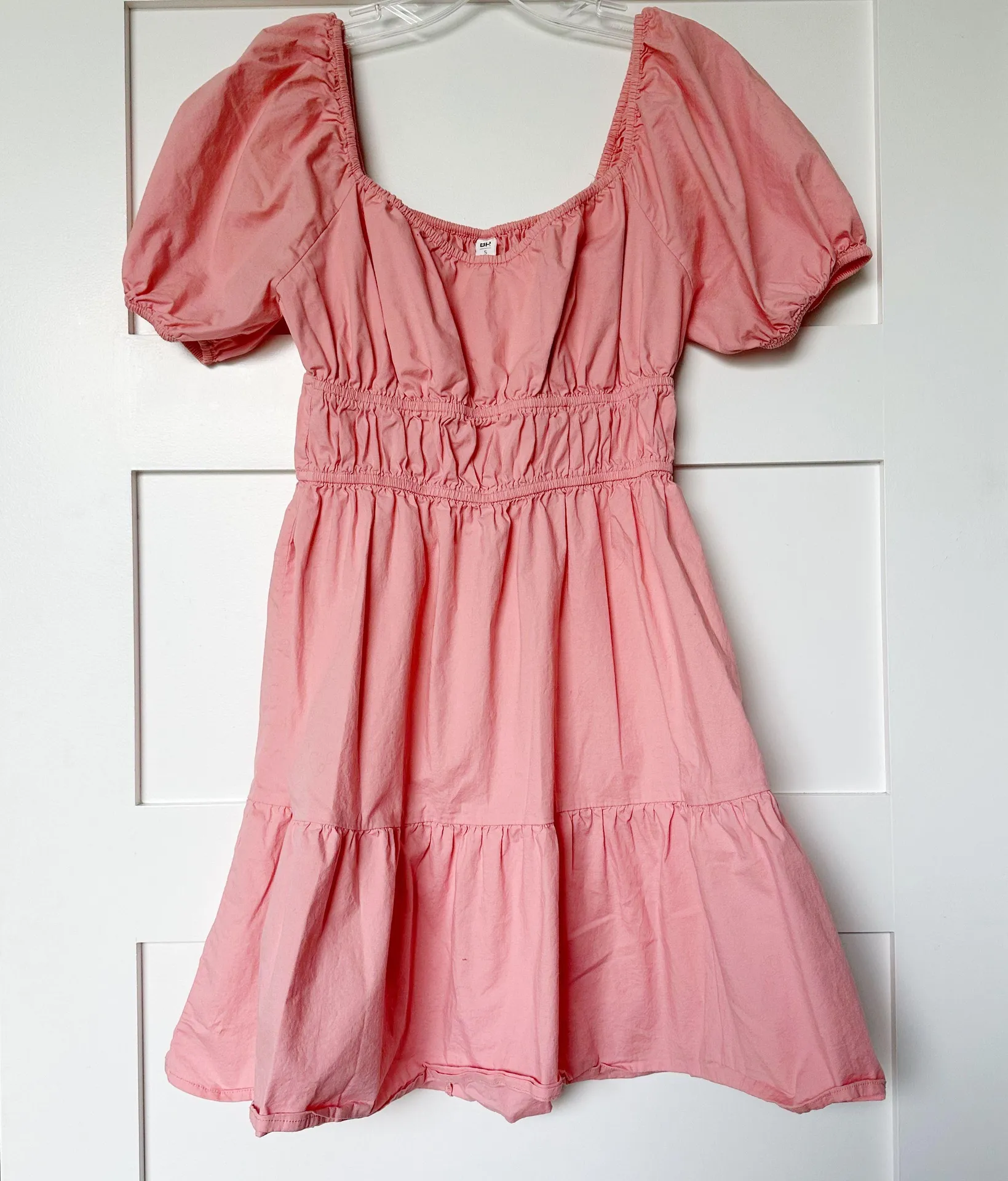 . Shirred Puff Sleeve Dress - Image 2
