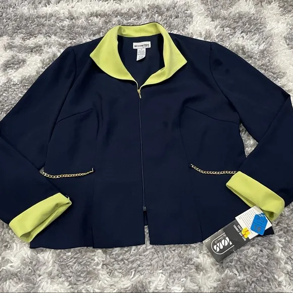 Perceptions Women’s Navy and Neon Jacket US 16 - Image 21