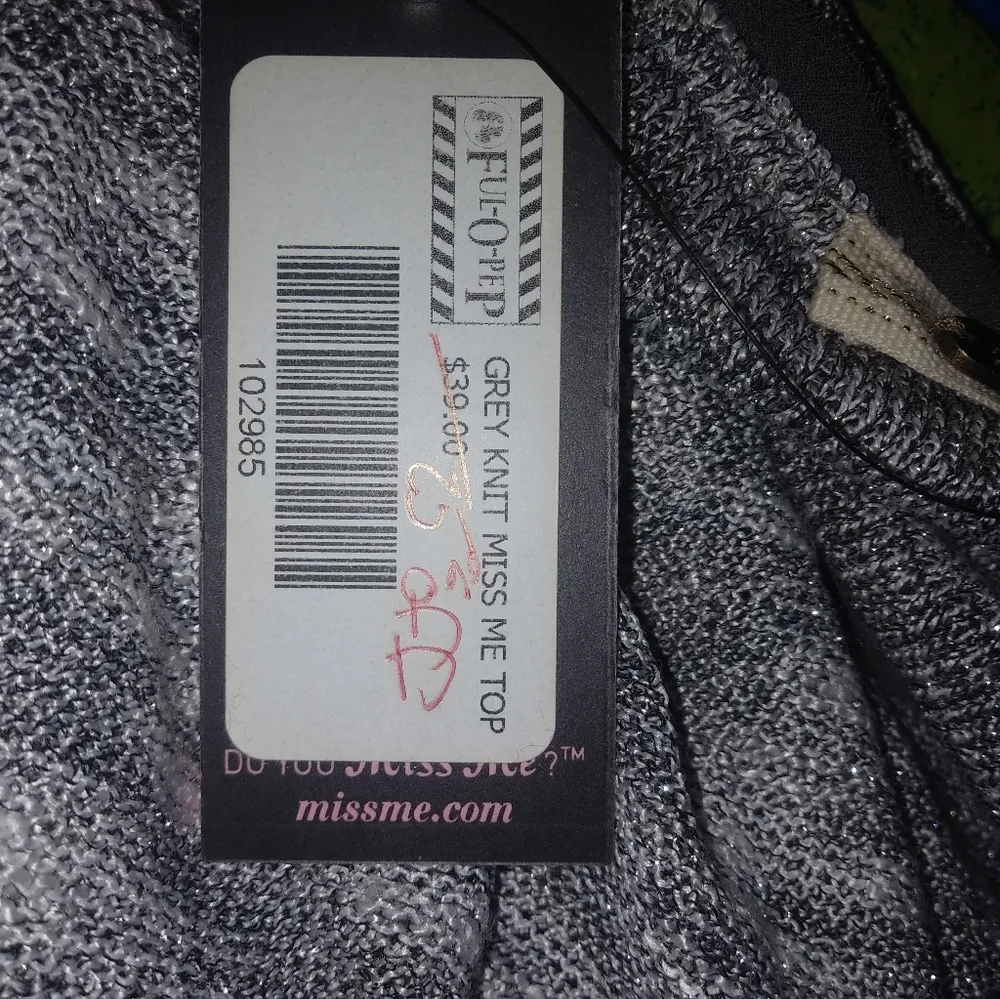 MISS ME L Black Silver Tank Top - Image 5