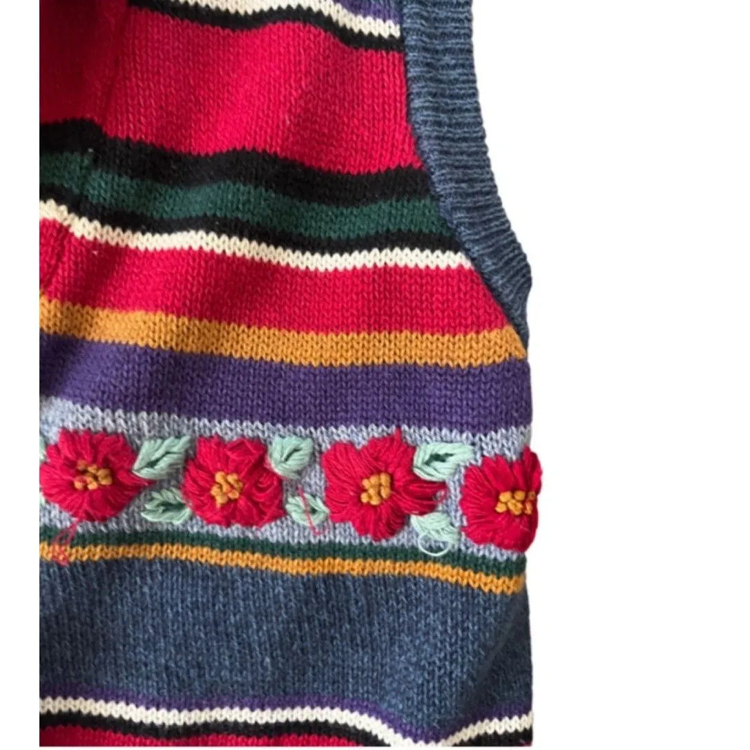 Brynn Connelly Western Knit Sweater Vest Blue - Image 11