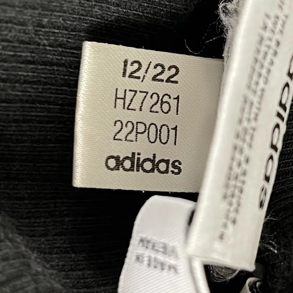 Adidas XS Ribbed High Waist Bike Shorts Logo 80's Casual Workout Running Yoga - Image 5