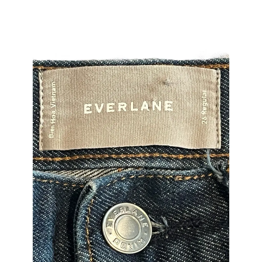 Everlane Jeans Womens Size 26 Regular Dark Blue Slim Straight Mid Rise Stretch - Image 6