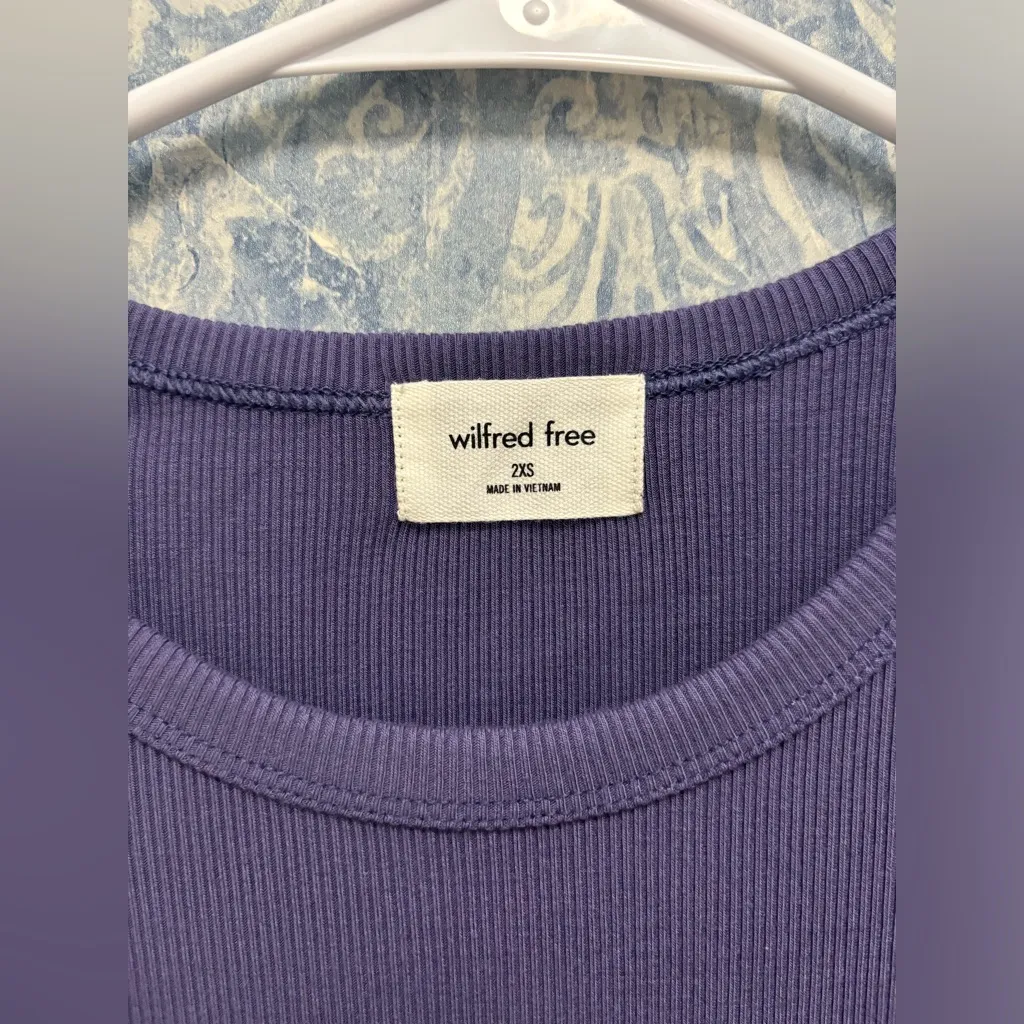 Aritzia Wilfred Free Stayover Purple Long Sleeve Mini Dress Size XXS - Image 3