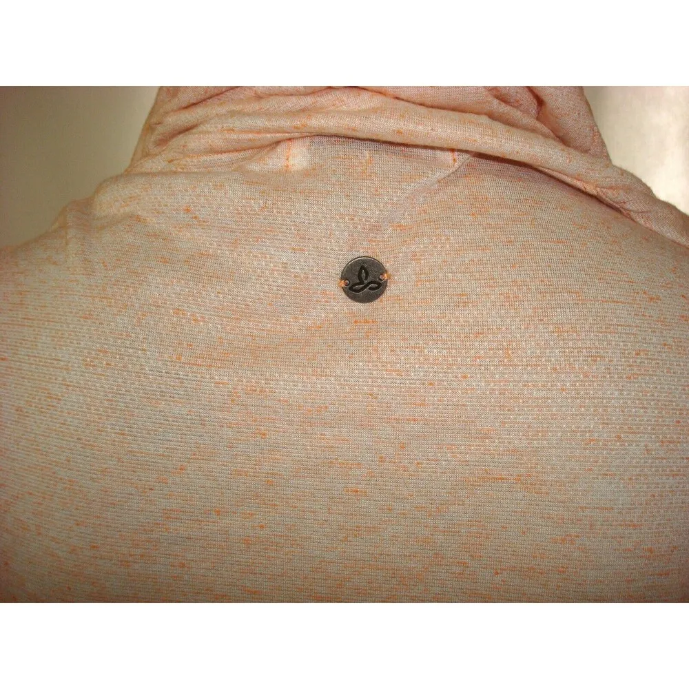 New Womens PrAna NWT S Top Oceane SS Hemp Peach SS Pocket Logo Light Orange - Image 6