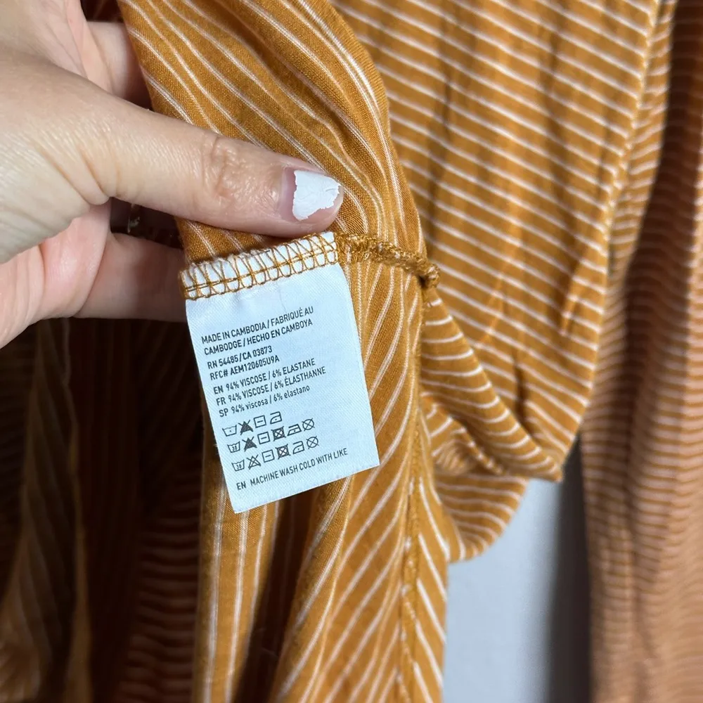 American Eagle Women Stripe Soft & Sexy Slub Long Sleeve Shirt Size S. - Image 4