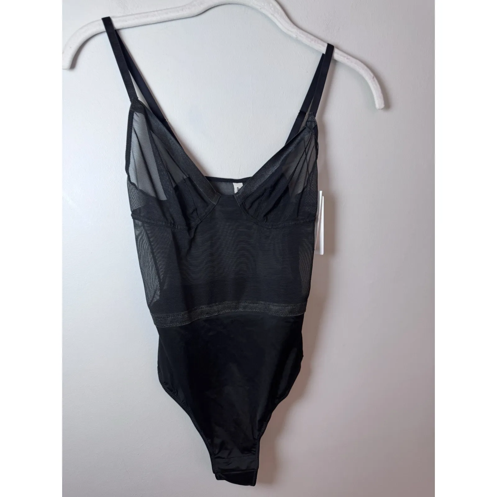 JASON WU Womens Black Adjustable Snap Gusset Thong Back Intimates Bodysuit S NWT - Image 11